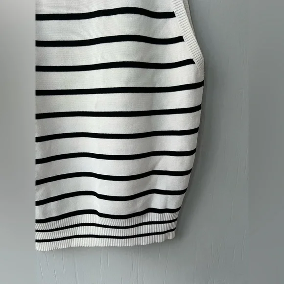 Christian Dior Silk/Cotton Striped Vest (US 8) - Picture 9 of 13